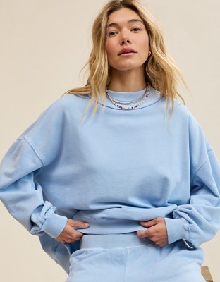 Aerie Alumni Mockneck Sweatshirt - Monaco Blue