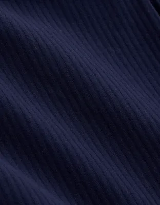 OFFLINE By Aerie Real Me XTRA High Waisted 5" Rib Piping Bike Short - Royal Navy