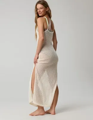 OFFLINE By Aerie Crochet Maxi Dress - Natural