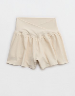 OFFLINE By Aerie Real Me Seersucker Crossover Flowy Short - Cake Batter