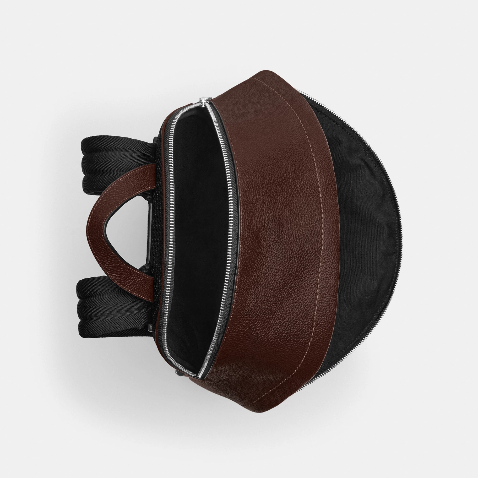 COACH®,Taylor Backpack,Polyester,Recycled Polyester,Leather,Backpack,Lined,Sustainable,Suitcase Sleeve,Casual,Brown,Inside View,Top View