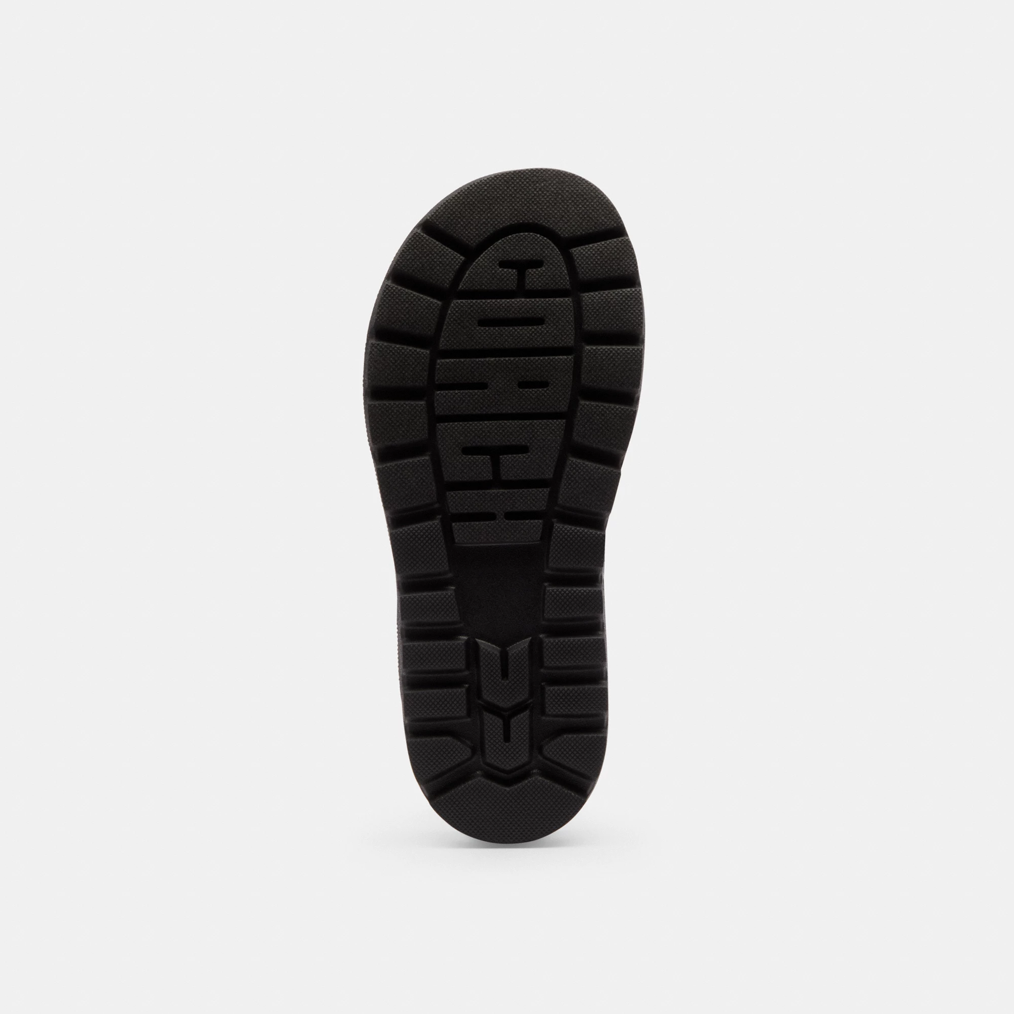 COACH®,Brynn Sandal,Canvas,EVA,Leather,Sandals,Fabric,Foam,Logo,Metal,Piping,Pull Tab,Casual,Cream,Outsole View