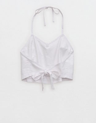 OFFLINE By Aerie Oxford Tie Back Tank Top - White