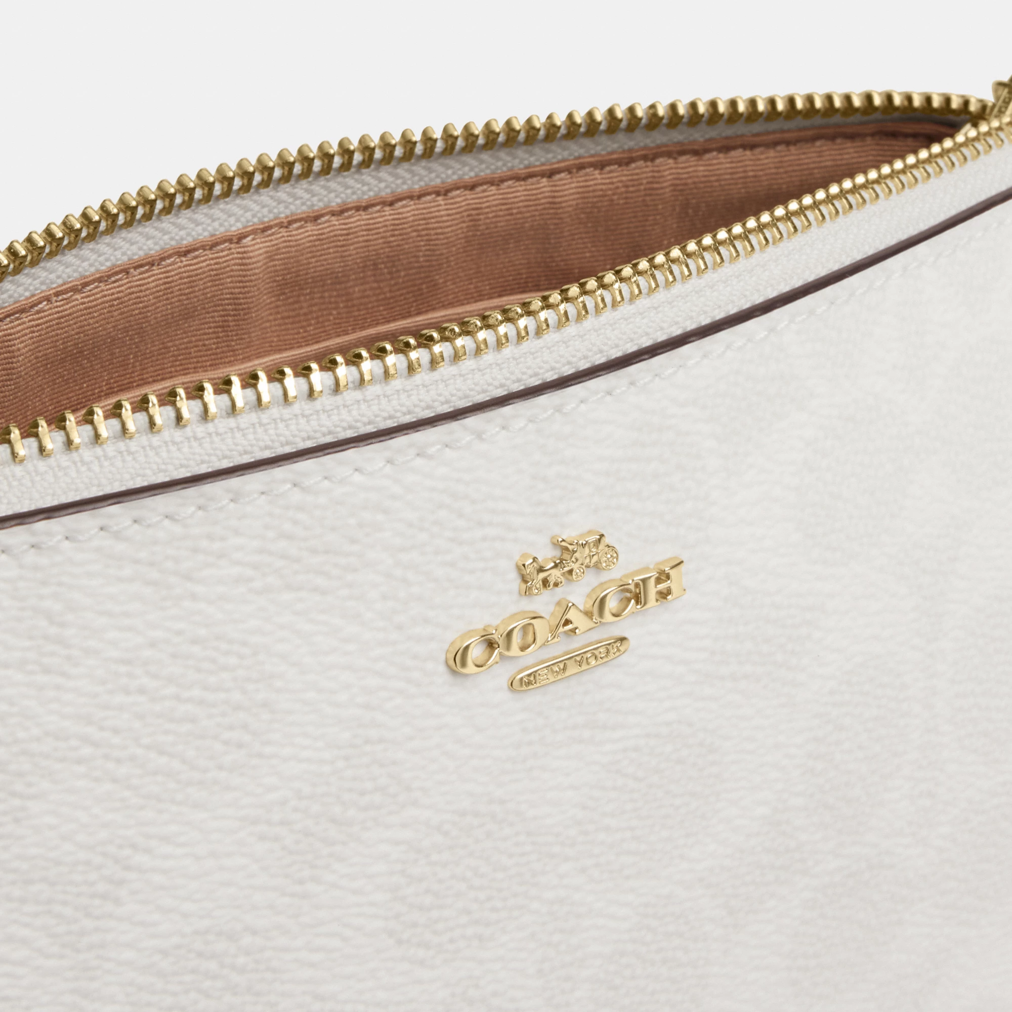 COACH®,Nolita 19 In Signature Canvas,Canvas,Shoulder Bag,Metal,Casual,White,Closer View