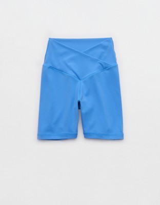 OFFLINE By Aerie Real Me Crossover High Waisted 5" Bike Short - Rome Blue