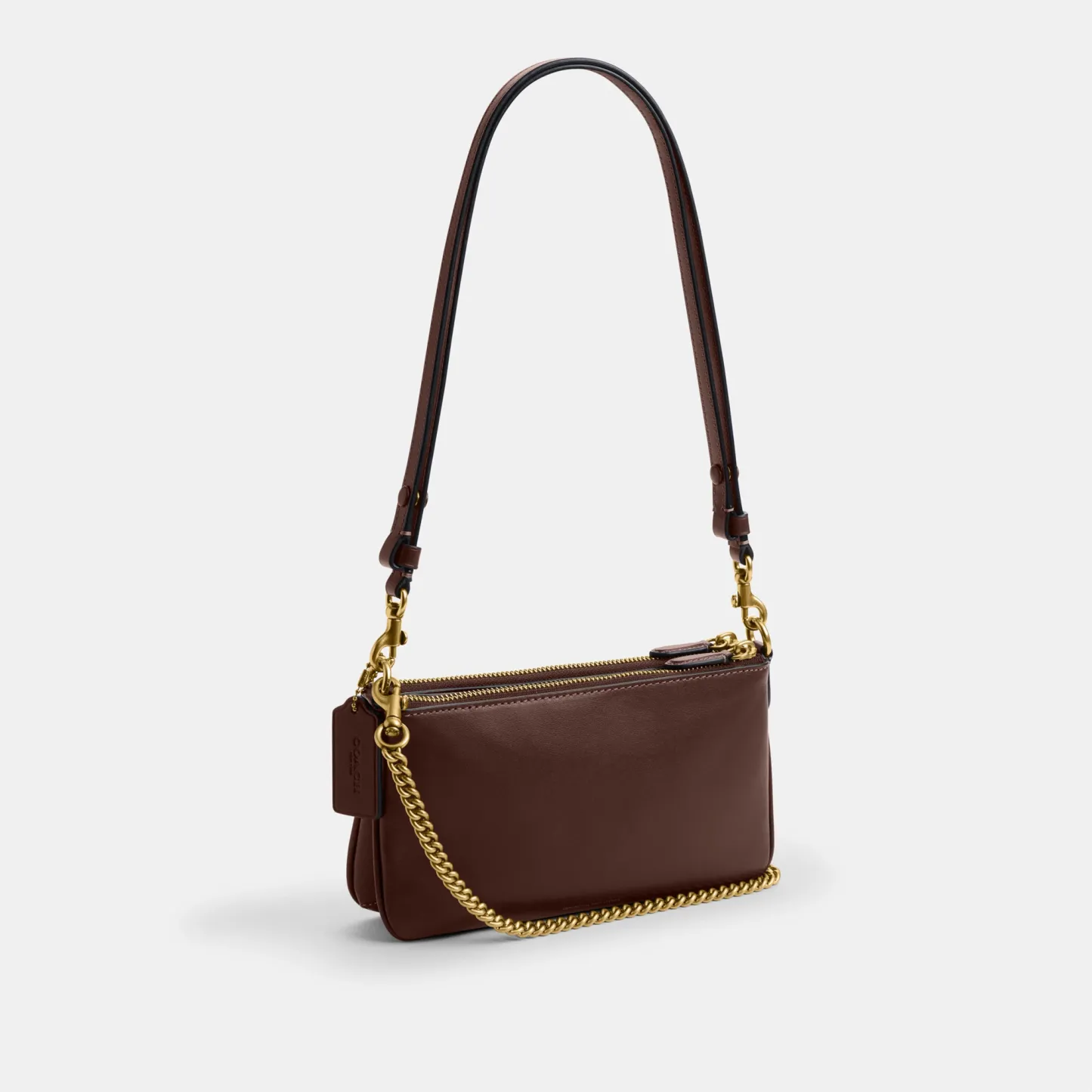 COACH®,Audrey Crossbody Bag,Recycled Polyester,Leather,Lining Recycled Polyester,Shoulder Bag,Metal Material,Metal,Pendant...,Brown,Angle View