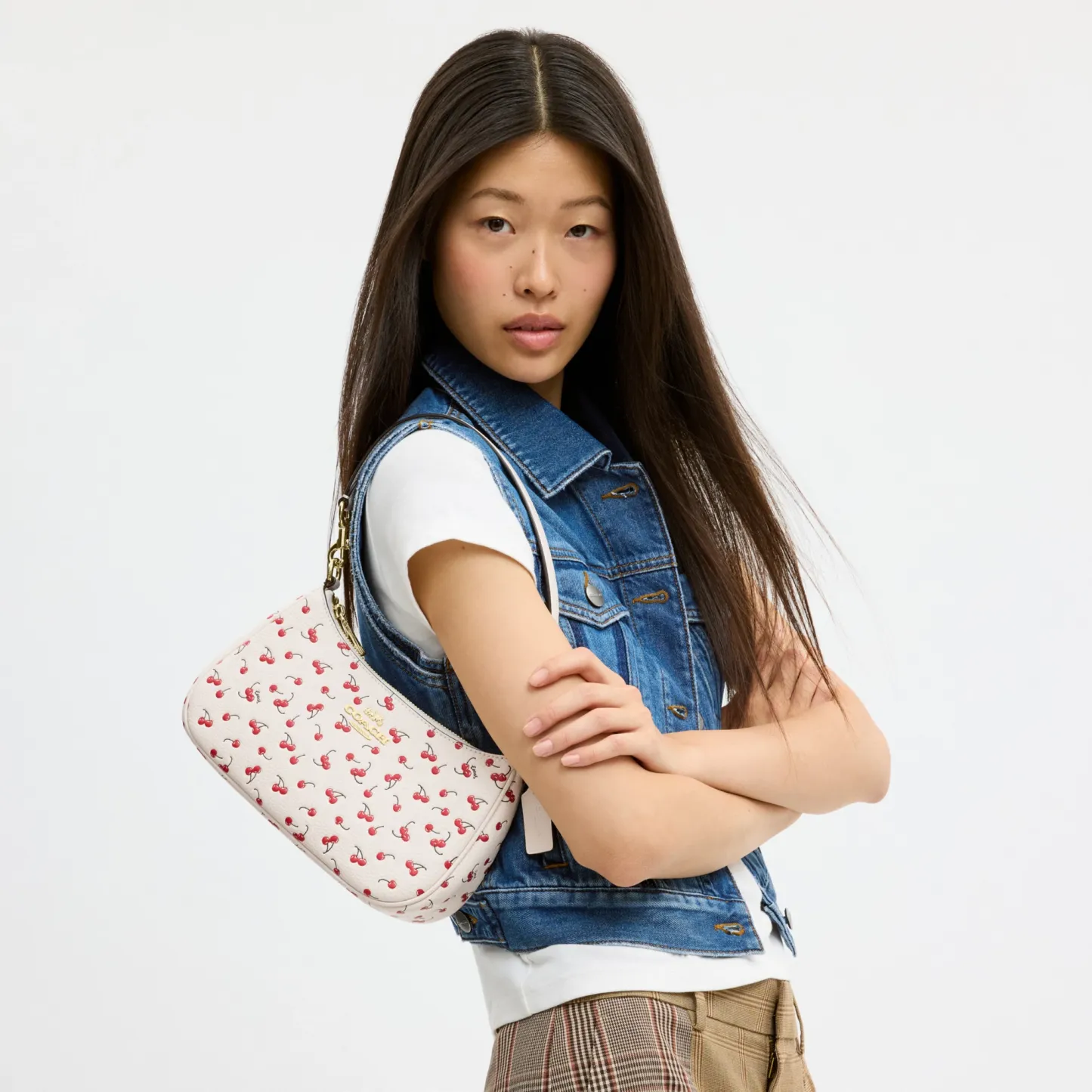 COACH®,Teri Shoulder Bag With Cherry Print,,Detail View