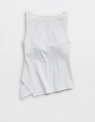 OFFLINE By Aerie Real Me XTRA Asymmetrical Tank Top - White