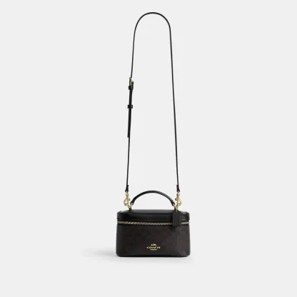 COACH®,Rainer Crossbody Bag 18 In Signature Canvas,Canvas,Recycled Polyester,Leather,Crossbody,Logo,Adjustable,Sustainable...,Brown