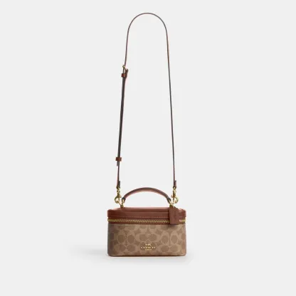 COACH®,Rainer Crossbody Bag 18 In Signature Canvas,Canvas,Recycled Polyester,Leather,Crossbody,Logo,Adjustable,Sustainable...,Brown