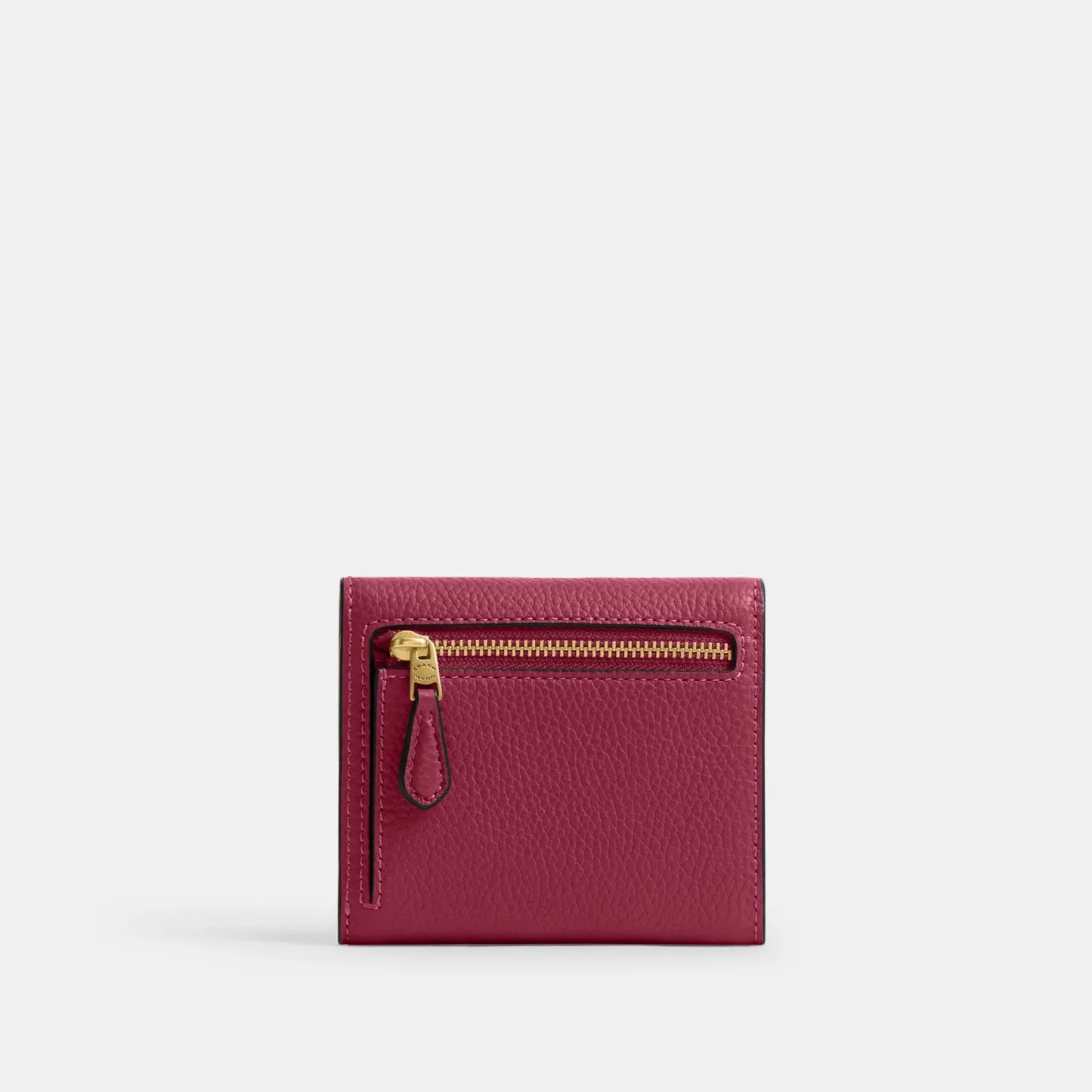 COACH®,Mila Small Flap Wallet,Leather,Tri Fold,Logo,Metal,Casual,,Back View