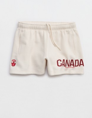 FWC26™ OFFLINE By Aerie 3" Cloud Fleece Short - Deep Ruby
