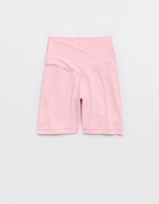 OFFLINE By Aerie Real Me Crossover High Waisted 5" Bike Short - Club Pink