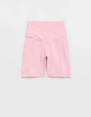 OFFLINE By Aerie Real Me Crossover High Waisted 5" Bike Short - Club Pink