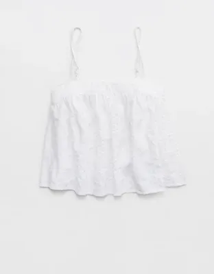 Aerie Seersucker Cami Top - White