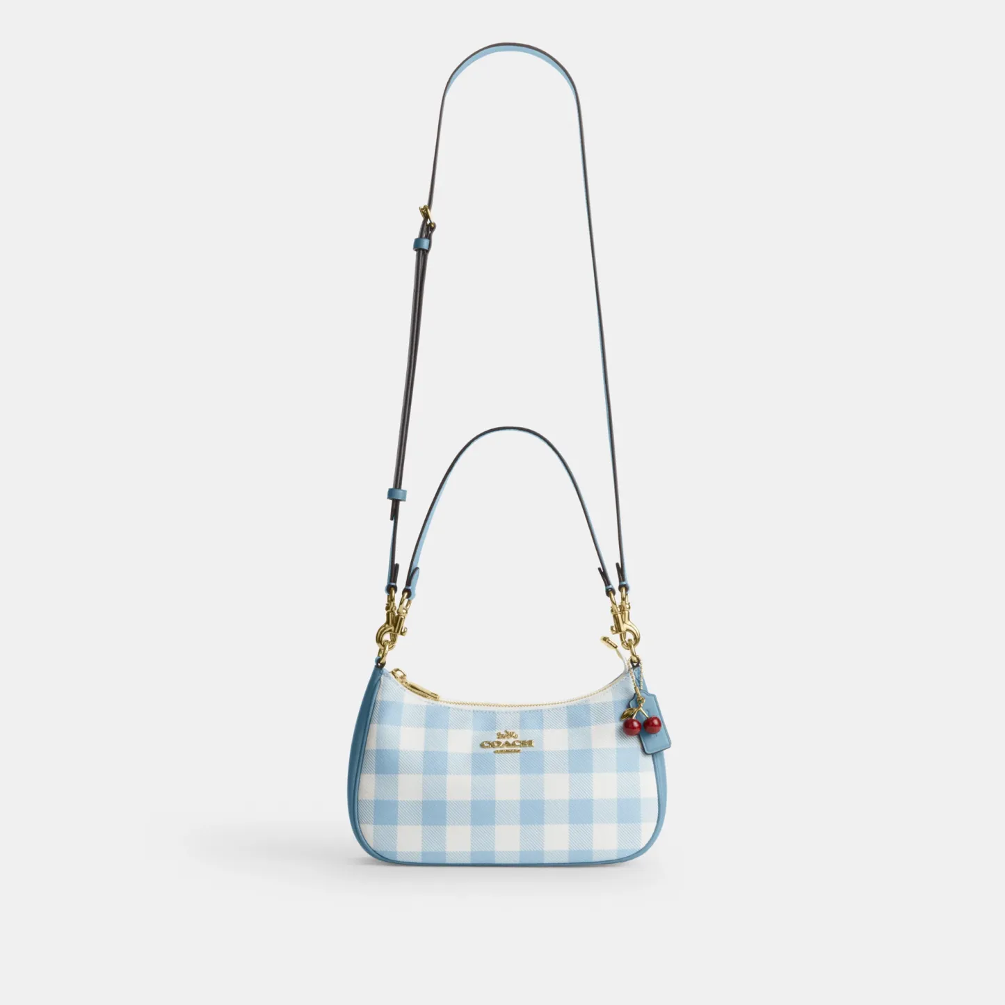 COACH®,Teri Shoulder Bag With Gingham Print And Charm,