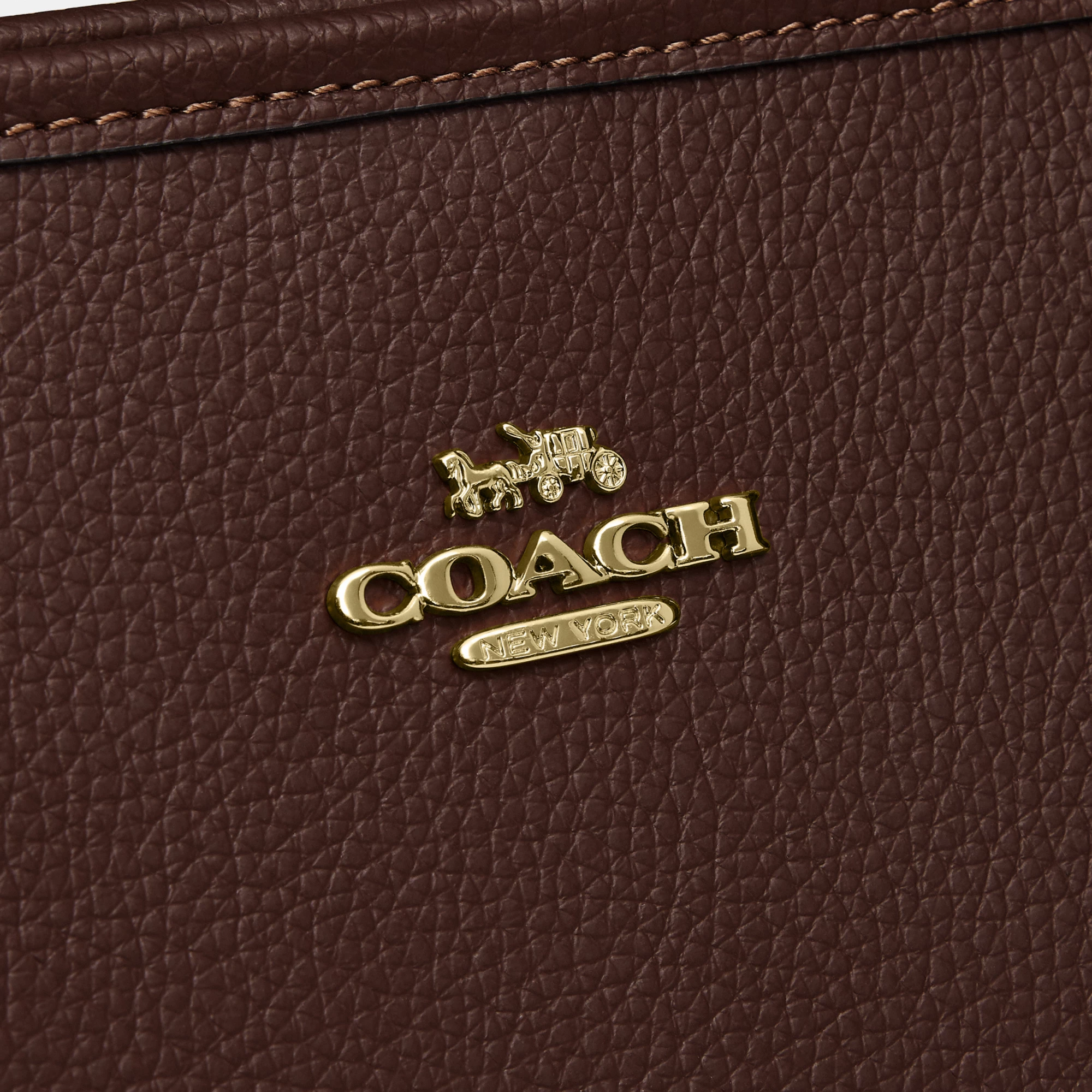 COACH®,Medium City Tote Bag,Brown,Closer View
