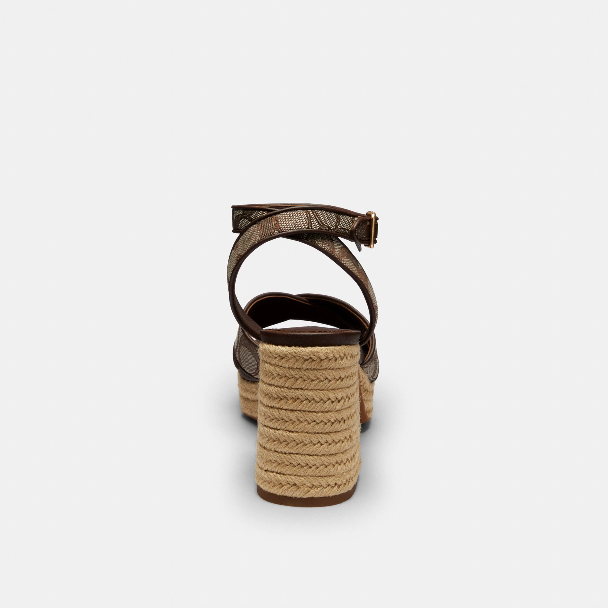 Block Heel Sandal In Signature Jacquard - S8W - view 5