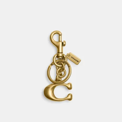COACH®,Signature Bag Charm,Bag Charm,Metal Material,Logo,Embossed,Key Ring,Mixed Metal,Day Party,,Front View