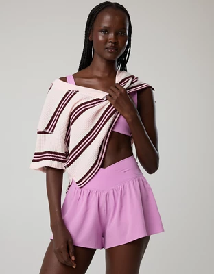 OFFLINE By Aerie Real Me Crossover Flowy Short - Purple Space