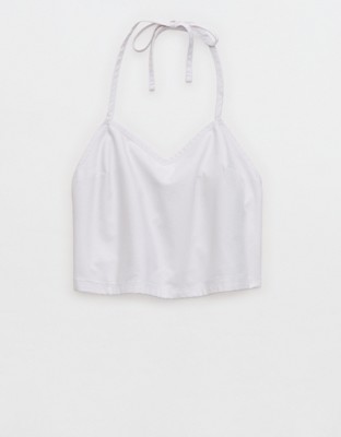 OFFLINE By Aerie Oxford Tie Back Tank Top - White