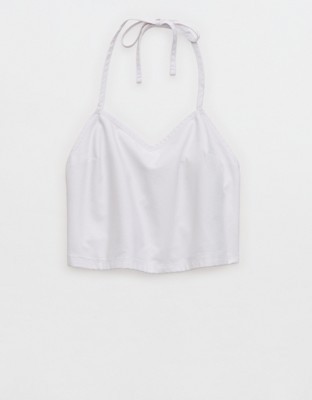 OFFLINE By Aerie Oxford Tie Back Tank Top - White
