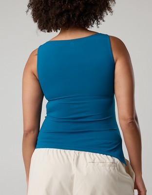 OFFLINE By Aerie Real Me XTRA Asymmetrical Tank Top - Twilight Blue