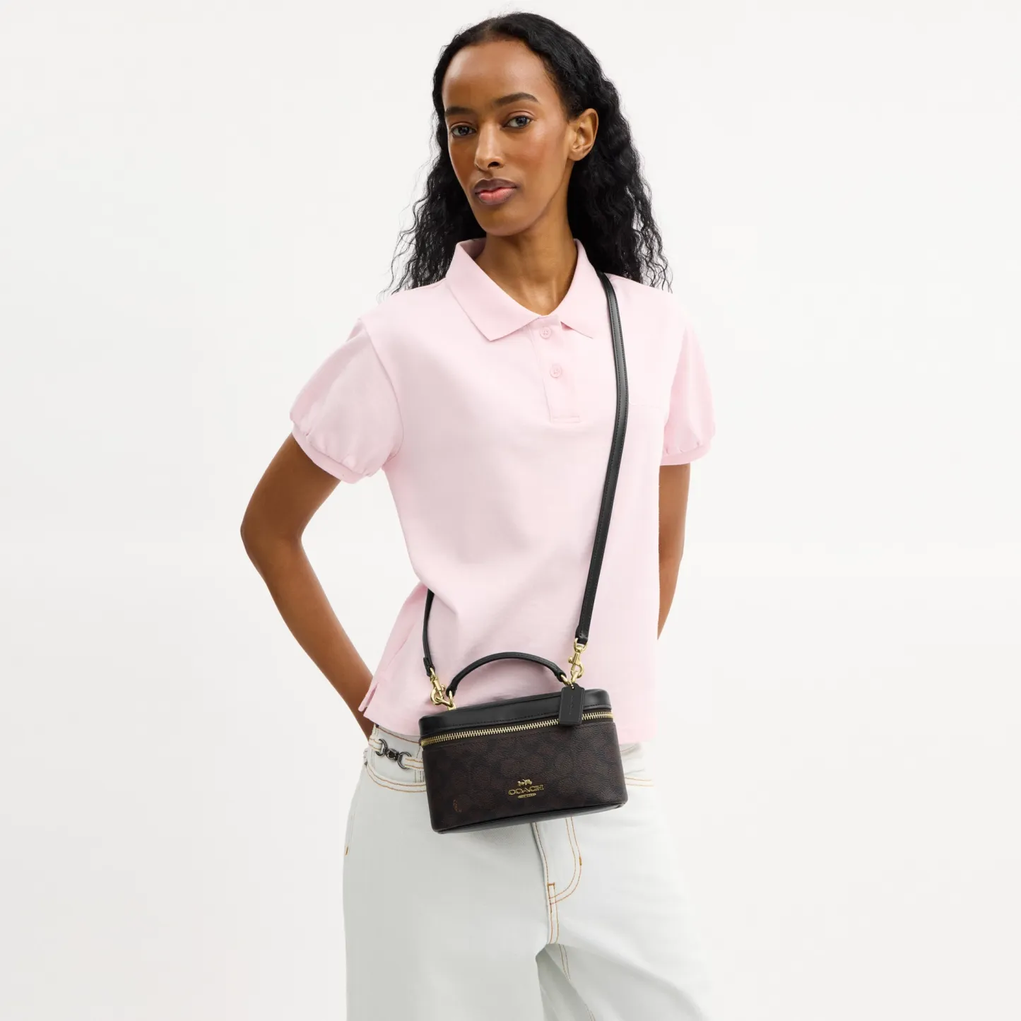 COACH®,Rainer Crossbody Bag 18 In Signature Canvas,Canvas,Recycled Polyester,Leather,Crossbody,Logo,Adjustable,Sustainable...,Brown