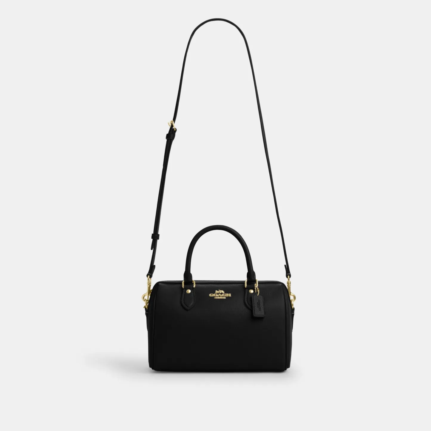 COACH®,Rowan Satchel Bag,Satchel,Logo,Casual,Work,Black