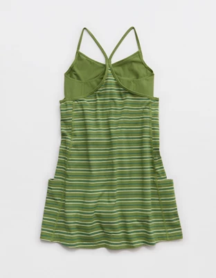 OFFLINE By Aerie OG Cotton Racerback Mini Dress - Olive Moss