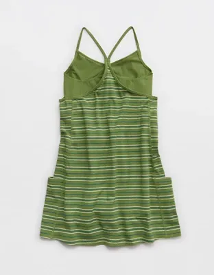 OFFLINE By Aerie OG Cotton Racerback Mini Dress - Olive Moss
