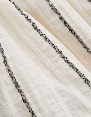 Aerie Beach Textured Halter Top - Soft Muslin