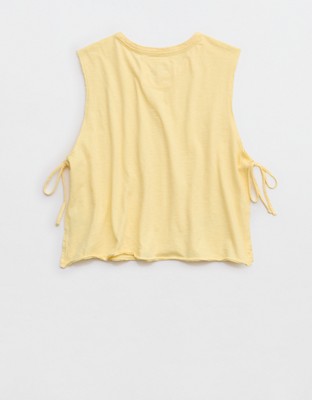 Aerie Happiest Side Tie Tank - Citron