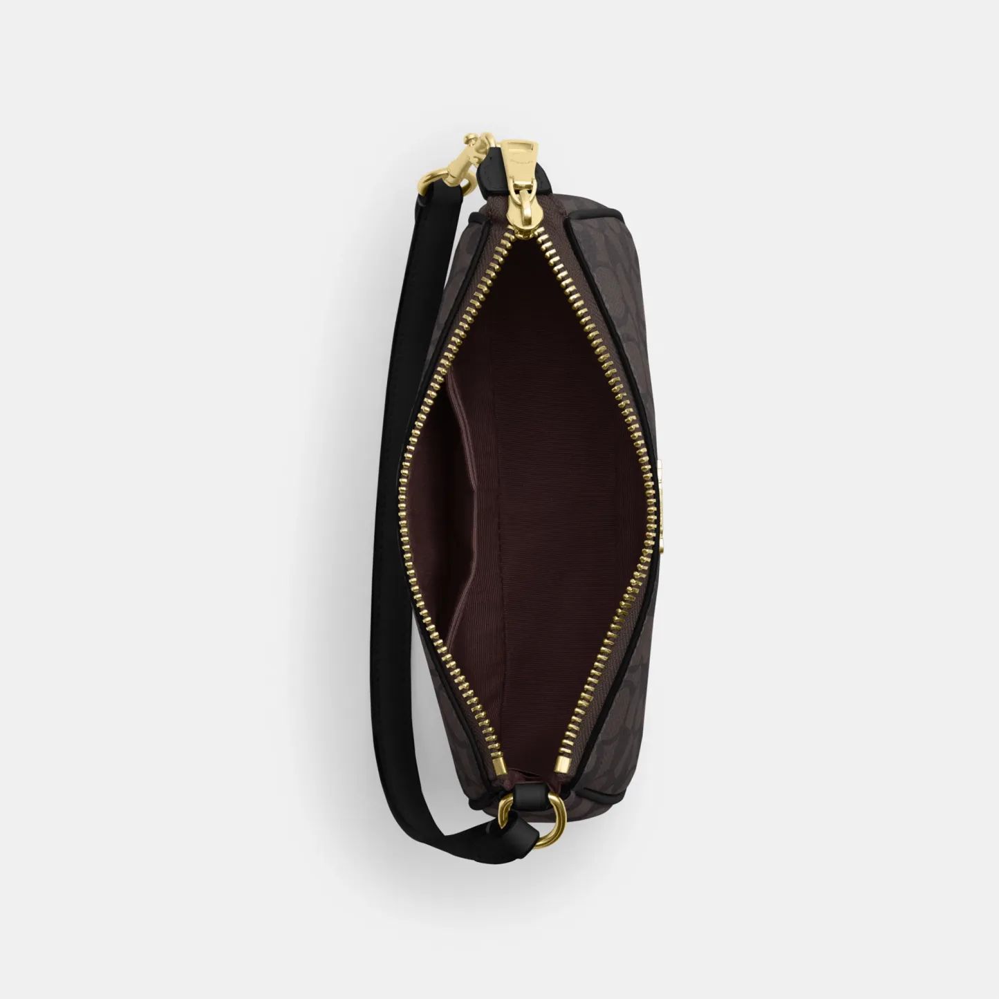 COACH®,Nolita 19 In Signature Canvas,Canvas,Shoulder Bag,Metal,Casual,Brown,Inside View,Top View