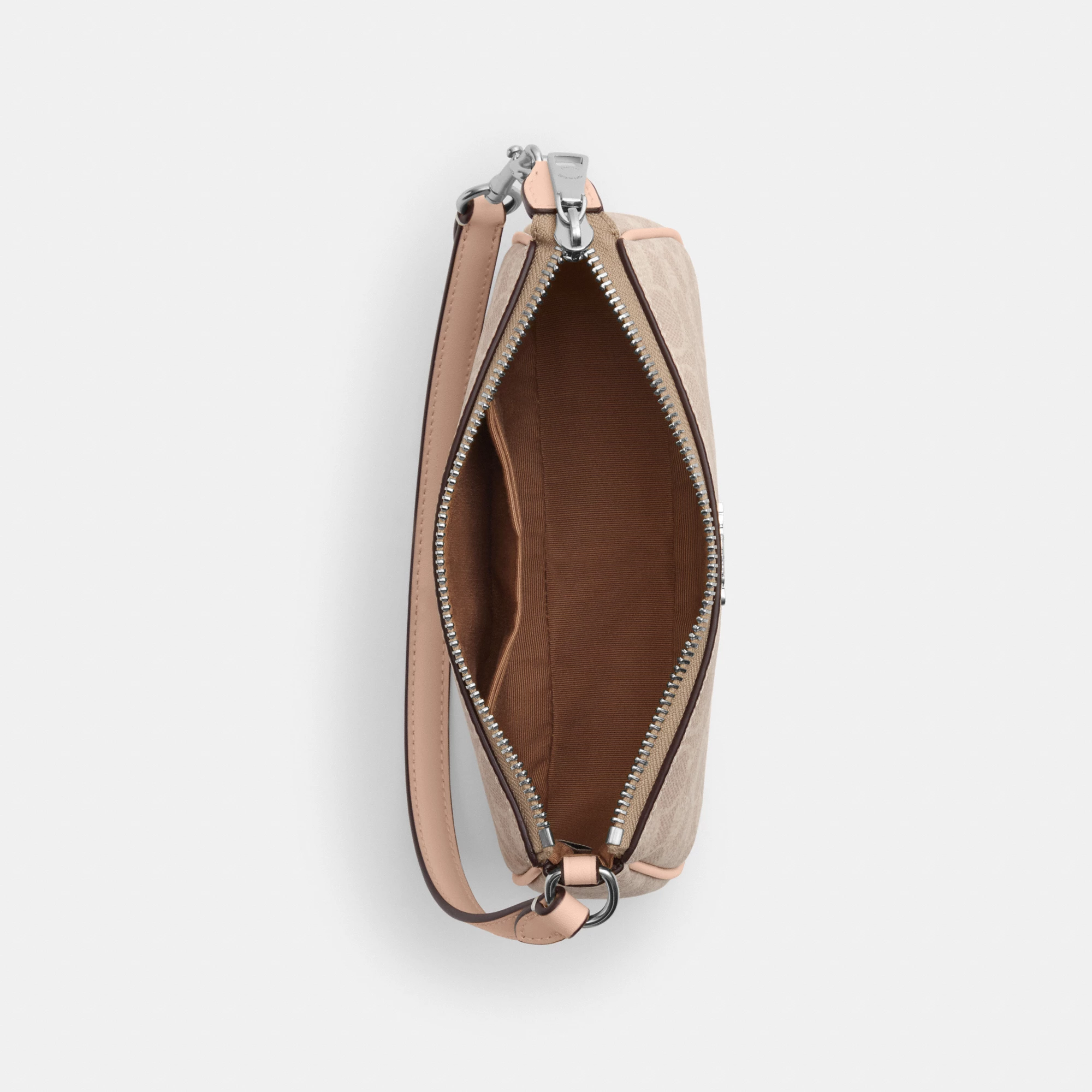 COACH®,Nolita 19 In Signature Canvas,Canvas,Shoulder Bag,Metal,Casual,Beige,Inside View,Top View