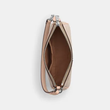 COACH®,Nolita 19 In Signature Canvas,Canvas,Shoulder Bag,Metal,Casual,Beige,Inside View,Top View