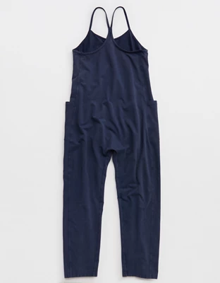 OFFLINE By Aerie OG Cotton Racerback Jumpsuit - Royal Navy