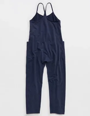 OFFLINE By Aerie OG Cotton Racerback Jumpsuit - Royal Navy