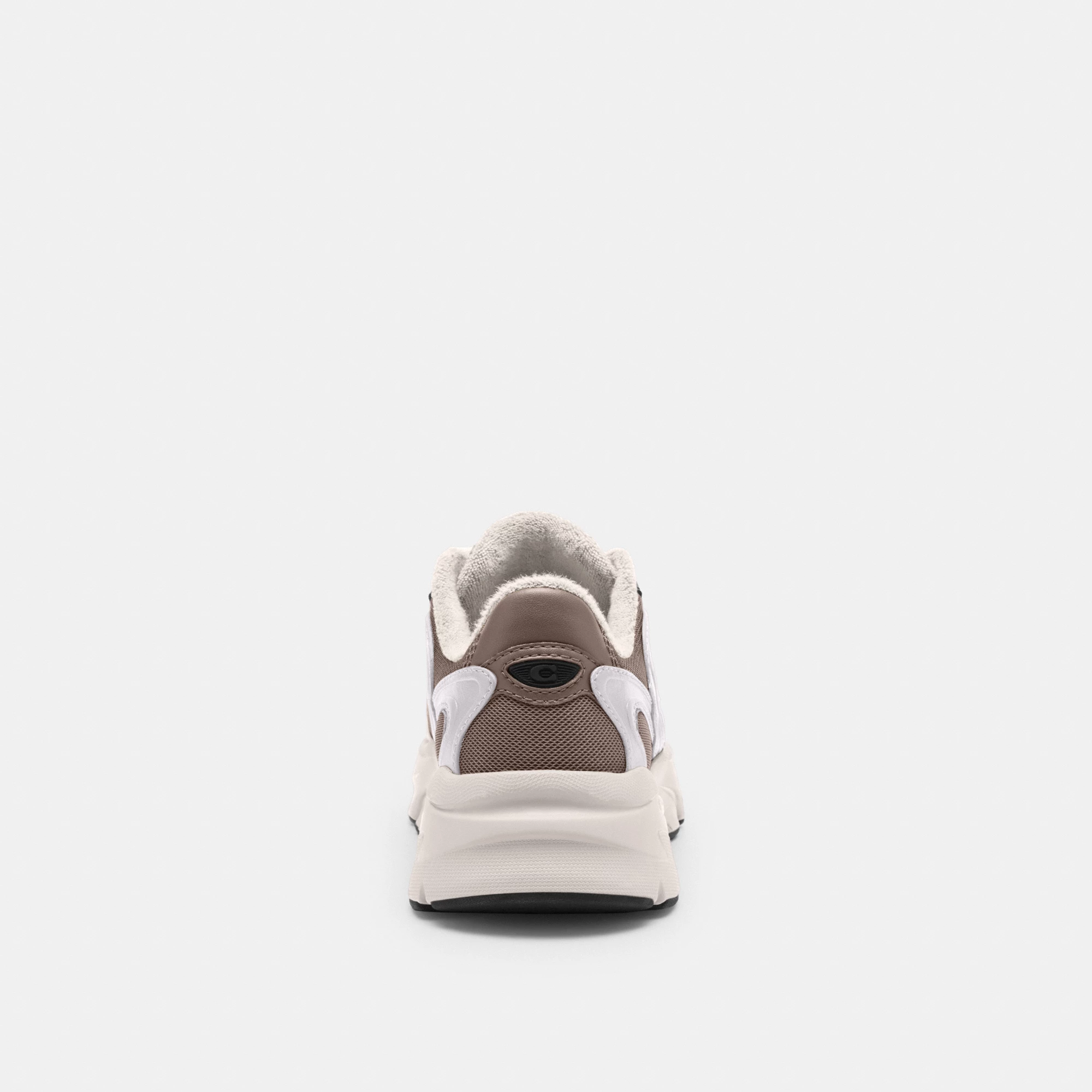 COACH®,Bolt Runner Sneaker,Leather,Rubber,Mesh,Low Top,Activewear,Fabric,Color Block,Logo,Cushioned,Flexible Insole,Pull T...,Gray,Alternate View