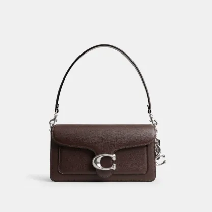 COACH®,Signature Bag Charm,Bag Charm,Metal Material,Logo,Embossed,Key Ring,Mixed Metal,Day Party,Silver,Angle View