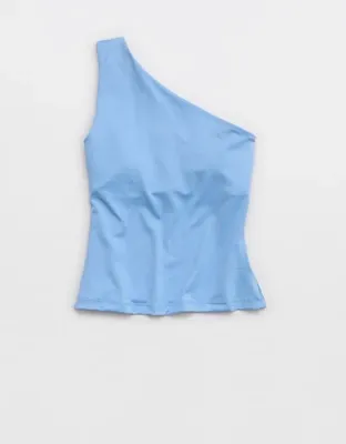 OFFLINE By Aerie Real Me XTRA One Shoulder Tank Top - Horizon Sky