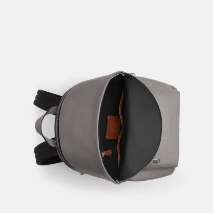 COACH®,Taylor Backpack,Polyester,Recycled Polyester,Leather,Backpack,Lined,Sustainable,Suitcase Sleeve,Casual,Gray,Inside View,Top View
