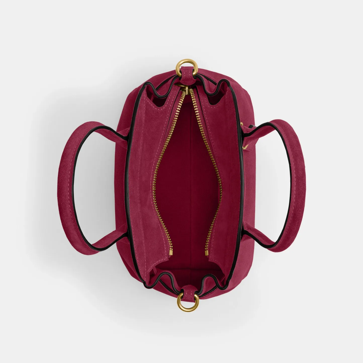 COACH®,Soft Empire Carryall Bag 21,Calfskin Leather,Leather,Suede,Carryall,Metal Material,3D Embellishment,Metal,Pendant,E...,,Inside View,Top View