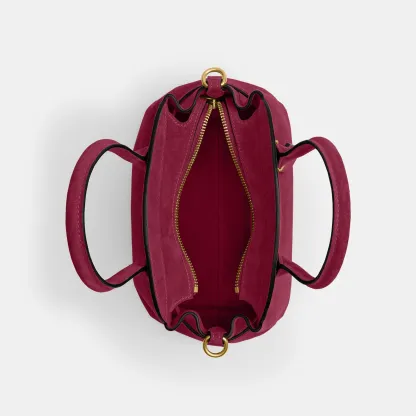 COACH®,Soft Empire Carryall Bag 21,Calfskin Leather,Leather,Suede,Carryall,Metal Material,3D Embellishment,Metal,Pendant,E...,,Inside View,Top View