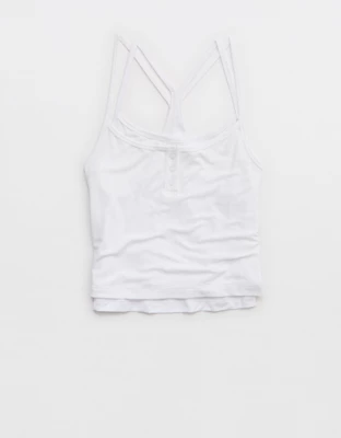 OFFLINE By Aerie Thumbs Up Layered Tank Top - White
