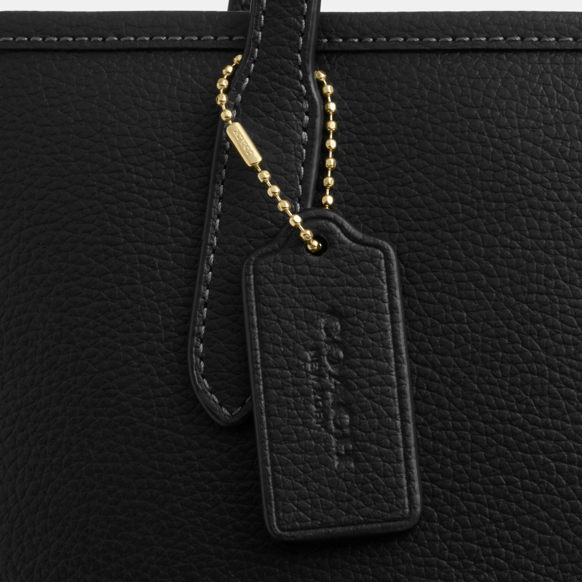 COACH®,Medium City Tote Bag,Black,Closer View