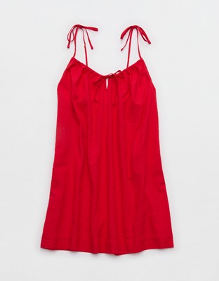 Aerie Tie Mini Dress - Chilly Red