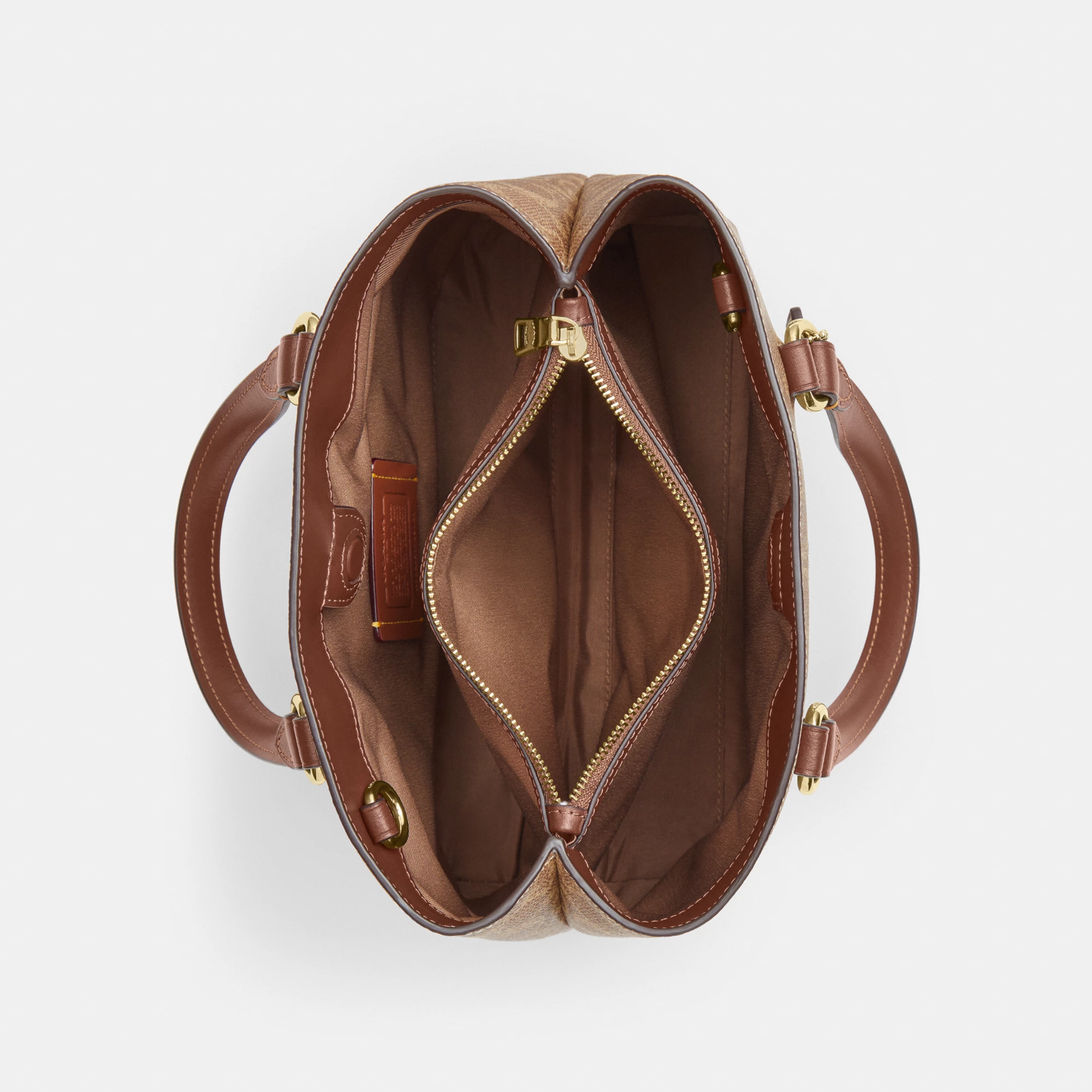 COACH®,Station Carryall Bag In Signature Canvas,,Inside View,Top View