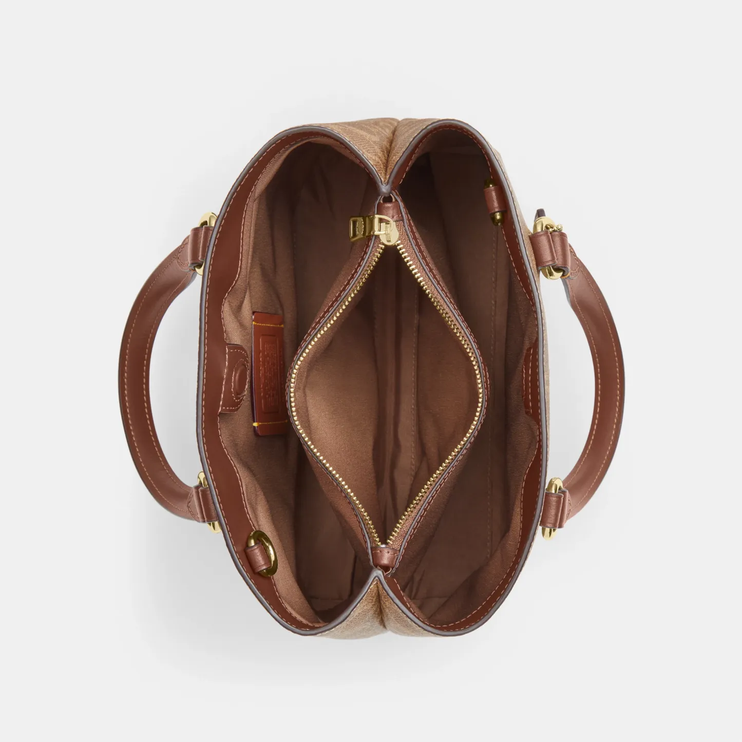 COACH®,Station Carryall Bag In Signature Canvas,,Inside View,Top View