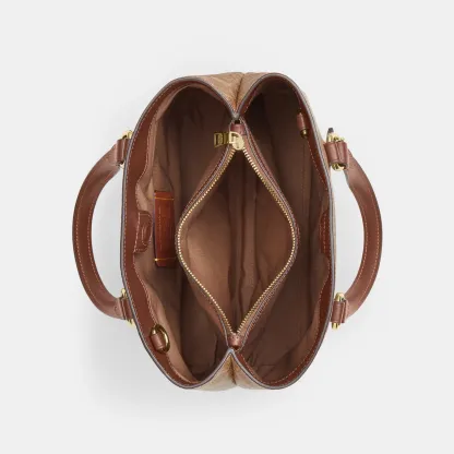 COACH®,Station Carryall Bag In Signature Canvas,,Inside View,Top View